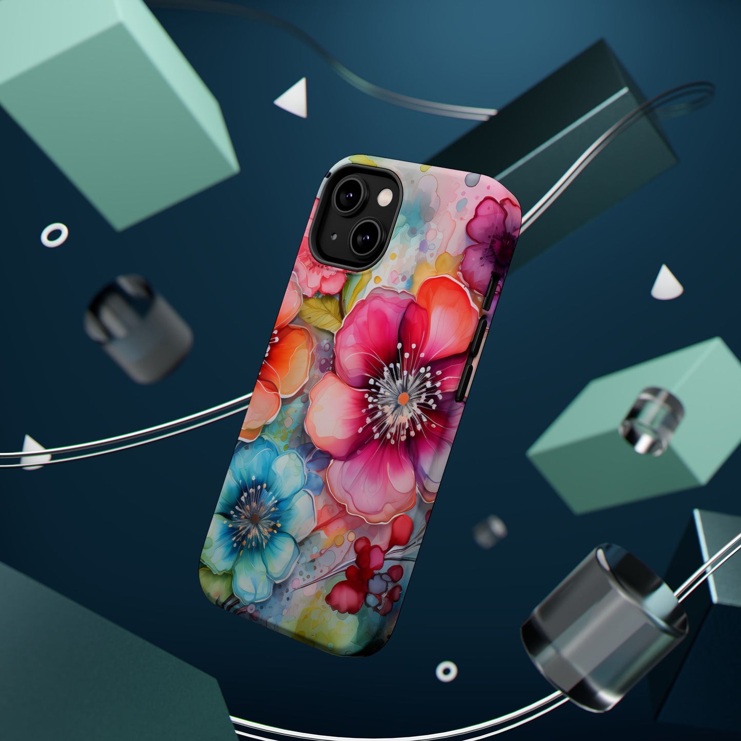 Vibrant Watercolor Floral Garden - MagSafe iPhone Series Case