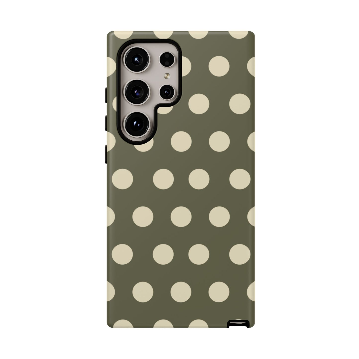 Vintage Green & Cream Polka Dots – Samsung Galaxy Case