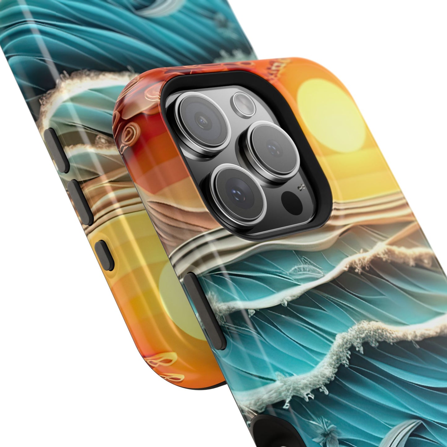 Tropical Sunset Paper Art Ocean – iPhone Series Case