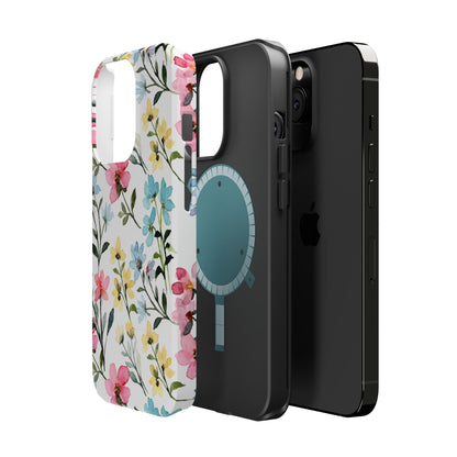 Watercolor Floral Bliss – MagSafe Case with Pastel Flower Design