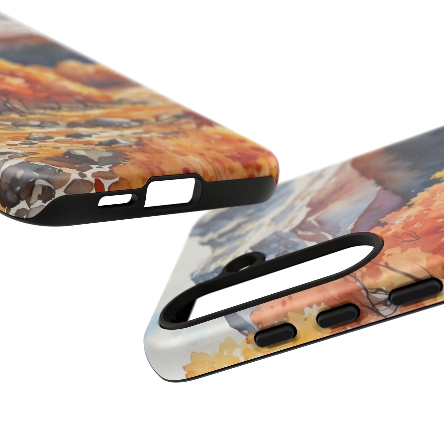 Watercolor Autumn Forest and Mountains - Samsung Galaxy Case