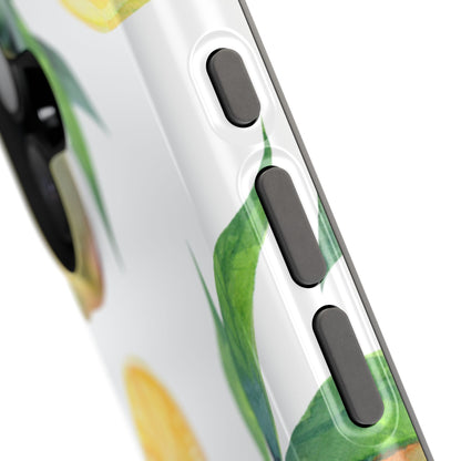 Lemon Grove Watercolor Tough MagSafe iPhone Case – Fresh Citrus Design, Dual-Layer Protection