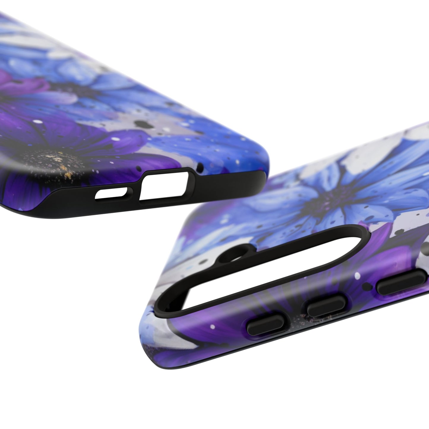 Vibrant Purple & Blue Floral Splash - Samsung Galaxy Series Case