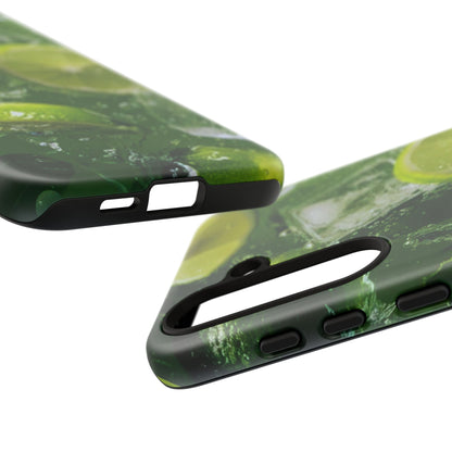 Refreshing Lime Splash Samsung Galaxy Case – Tough Protection, Vivid Dual-Layer Design