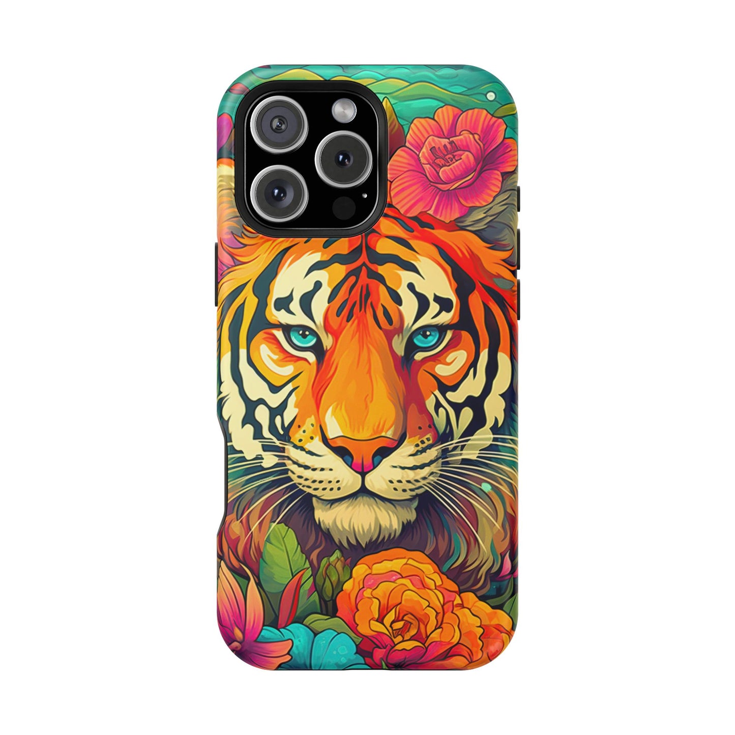 Fierce Rainbow Tiger Art - MagSafe iPhone Case