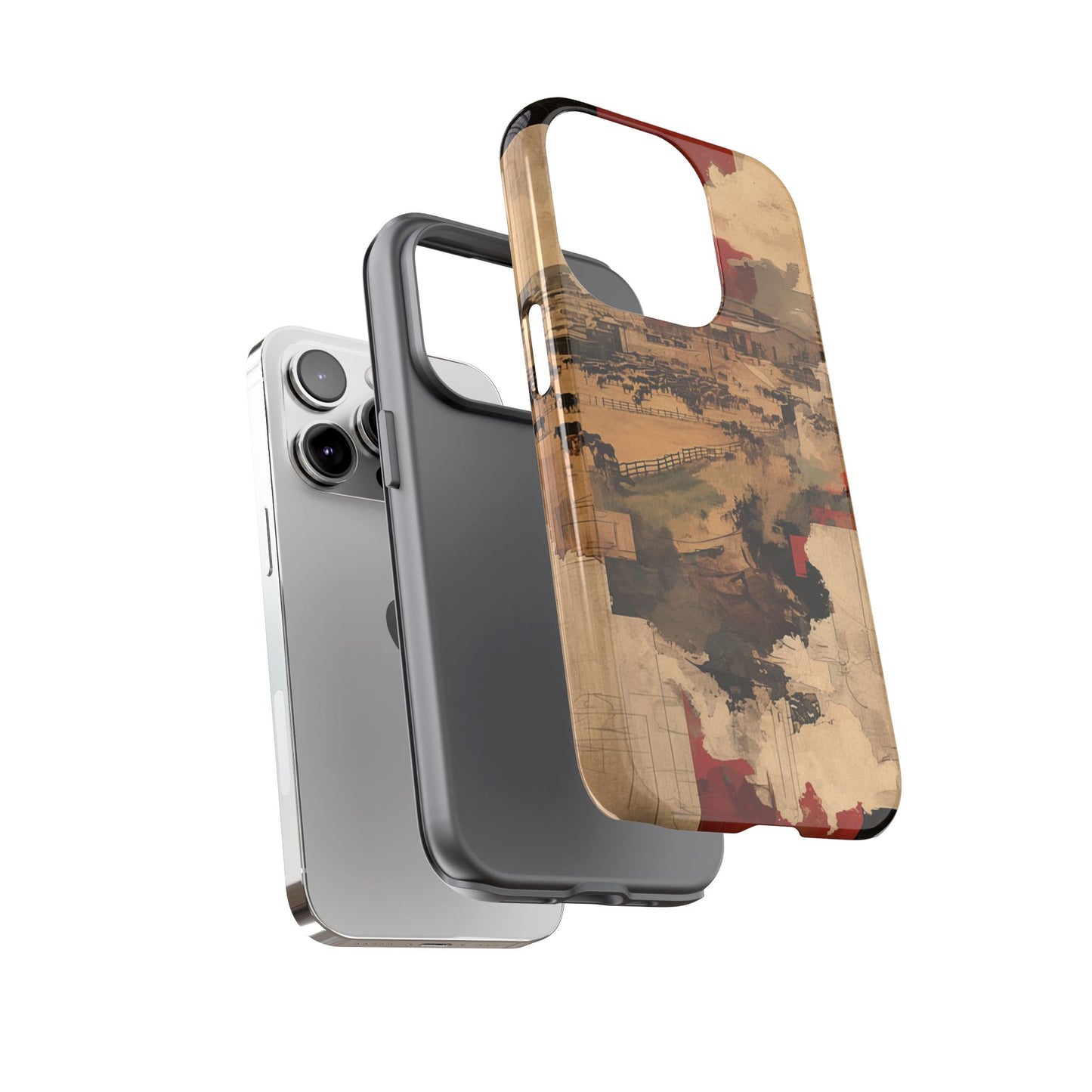 Vintage Abstract iPhone Case - Rustic Art Protective Cover