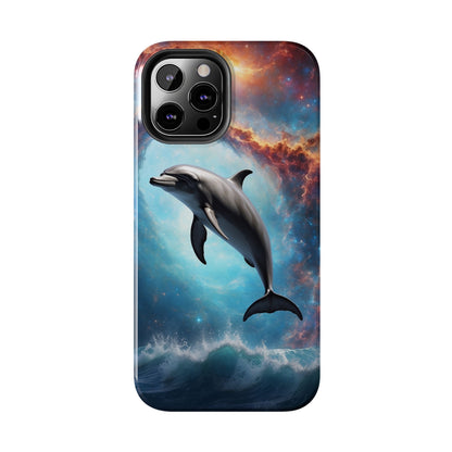 Cosmic Dolphin Space Vibes - iPhone Case