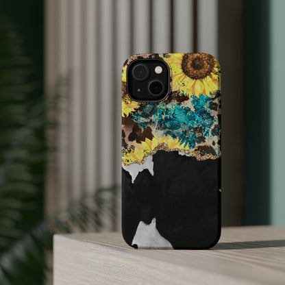 Rustic Sunflower Leopard Glam - MagSafe iPhone Series Case