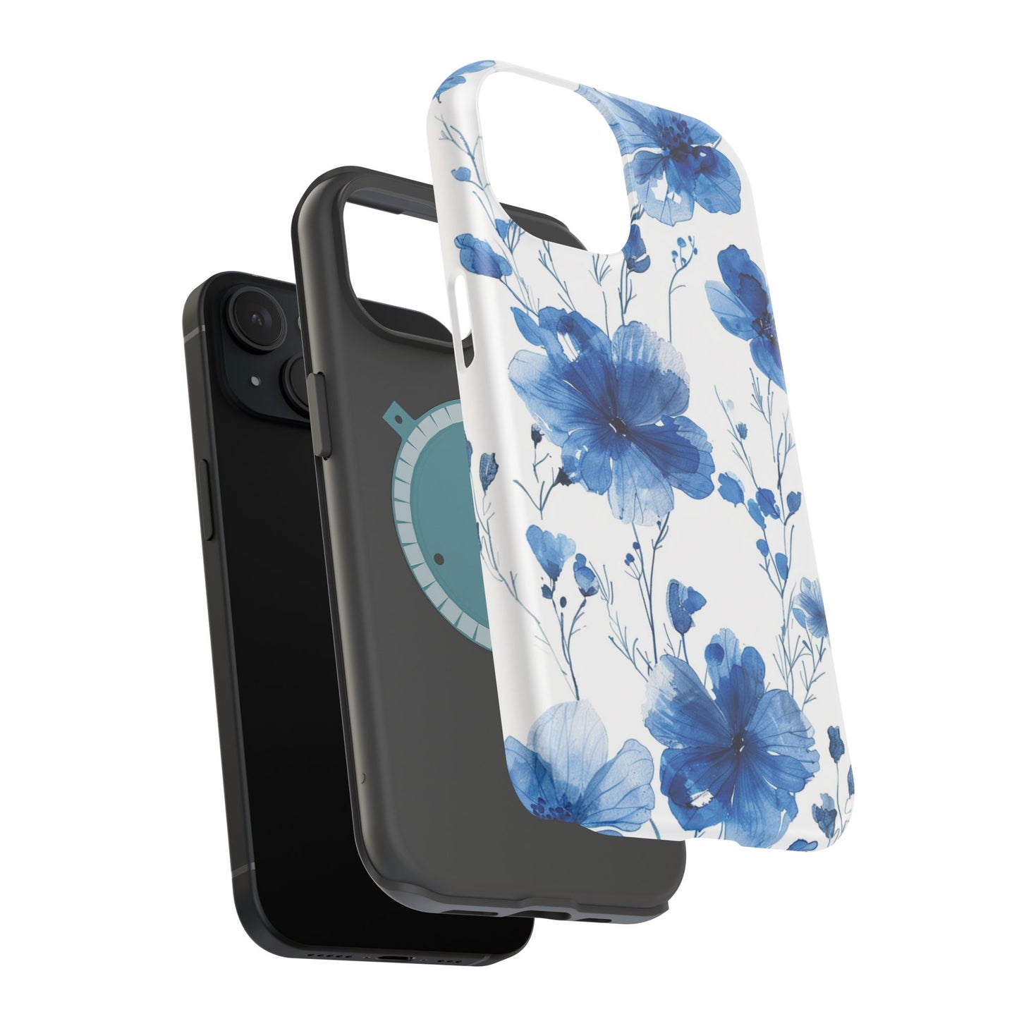 Ethereal Blue Blossoms iPhone Case