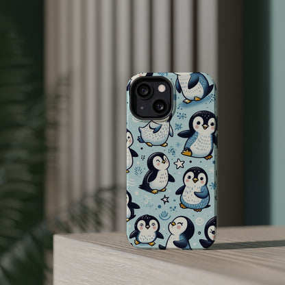 Cute Penguin Parade iPhone Case