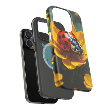 Yellow Blossoms with Bug Accent - MagSafe iPhone Case