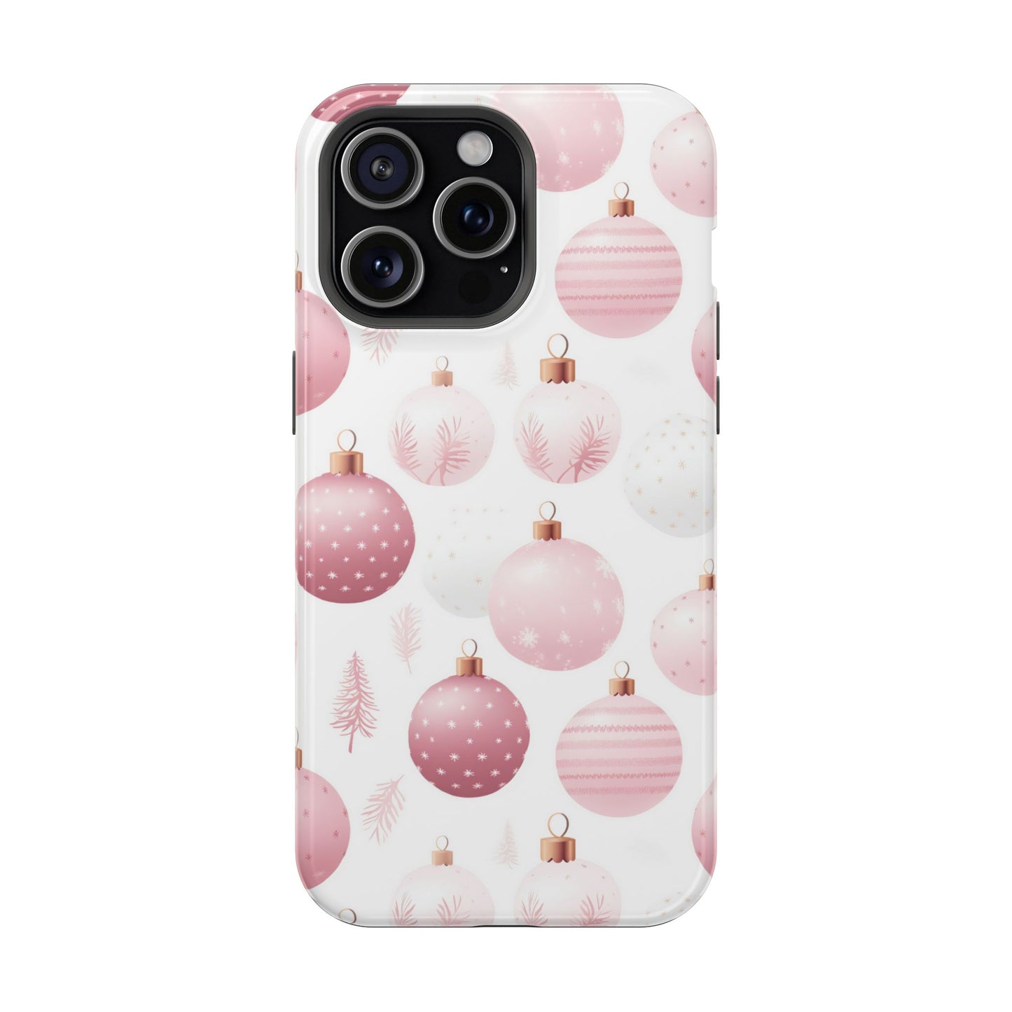 MagSafe iPhone Case: Merry in Pink – Christmas Balls