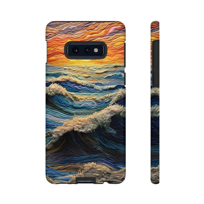 Textured Ocean Sunset Waves – Samsung Galaxy Series Case