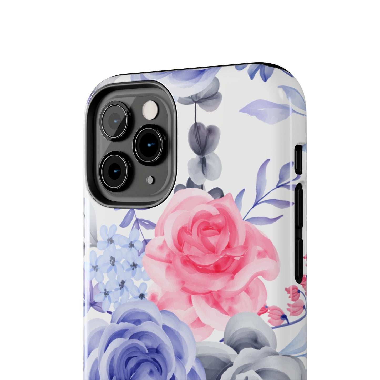 Elegant Blue Floral Watercolor Design – iPhone Case