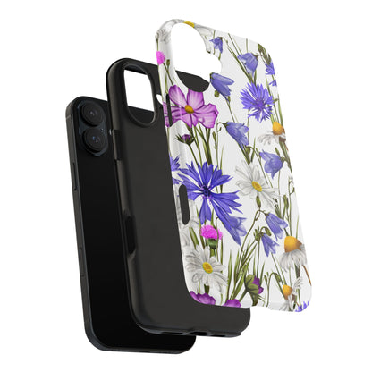 Wildflower Meadow iPhone Case – Purple, Blue, and White Floral Design