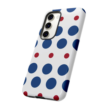 Bold Navy & Red Polka Dot Pattern – Samsung Galaxy Case