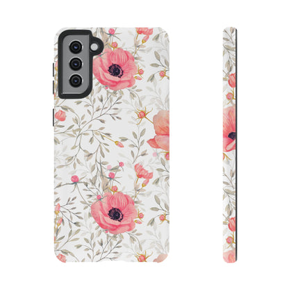 Pink Floral Watercolor Samsung Galaxy Case – Elegant Blossom Design