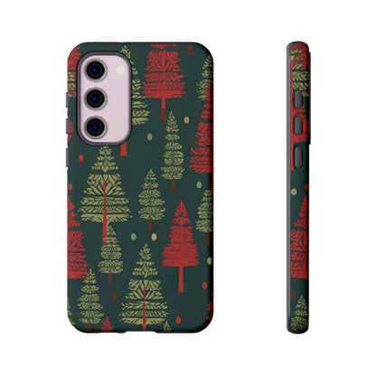 Retro Christmas Trees Pattern - Samsung Galaxy Series Case