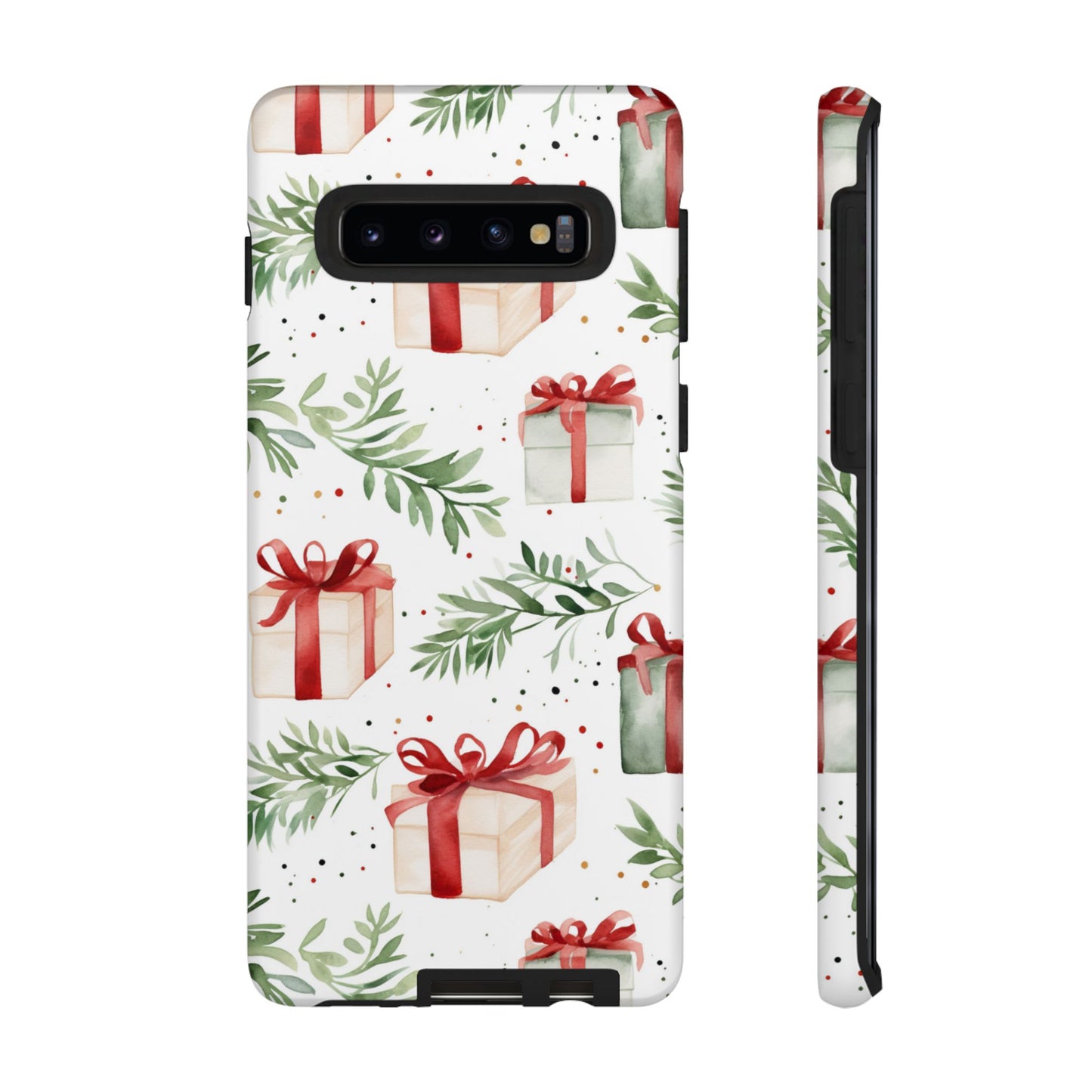 Watercolor Holiday Gifts & Greenery - Samsung Galaxy Series Case