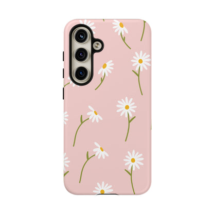 Daisy Delight Tough Samsung Galaxy Case – Cute Floral Design with Dual-Layer Protection