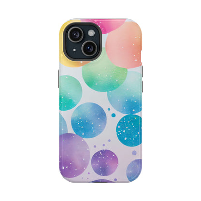 Pastel Galaxy Bubbles  MagSafe iPhone Case – Slim Design, Glossy Finish