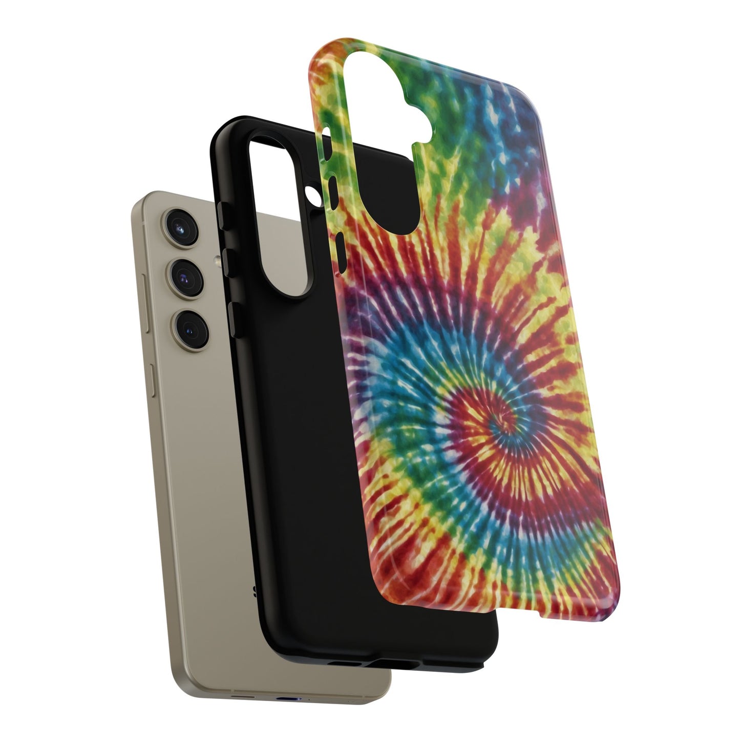 Colorful Retro Tie-Dye Samsung Galaxy Case – Spiral Rainbow Design