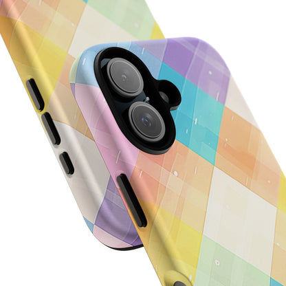 Pastel Plaid Watercolor iPhone Case