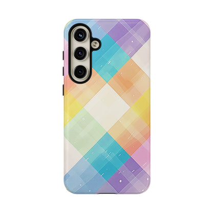 Pastel Plaid Watercolor iPhone Case