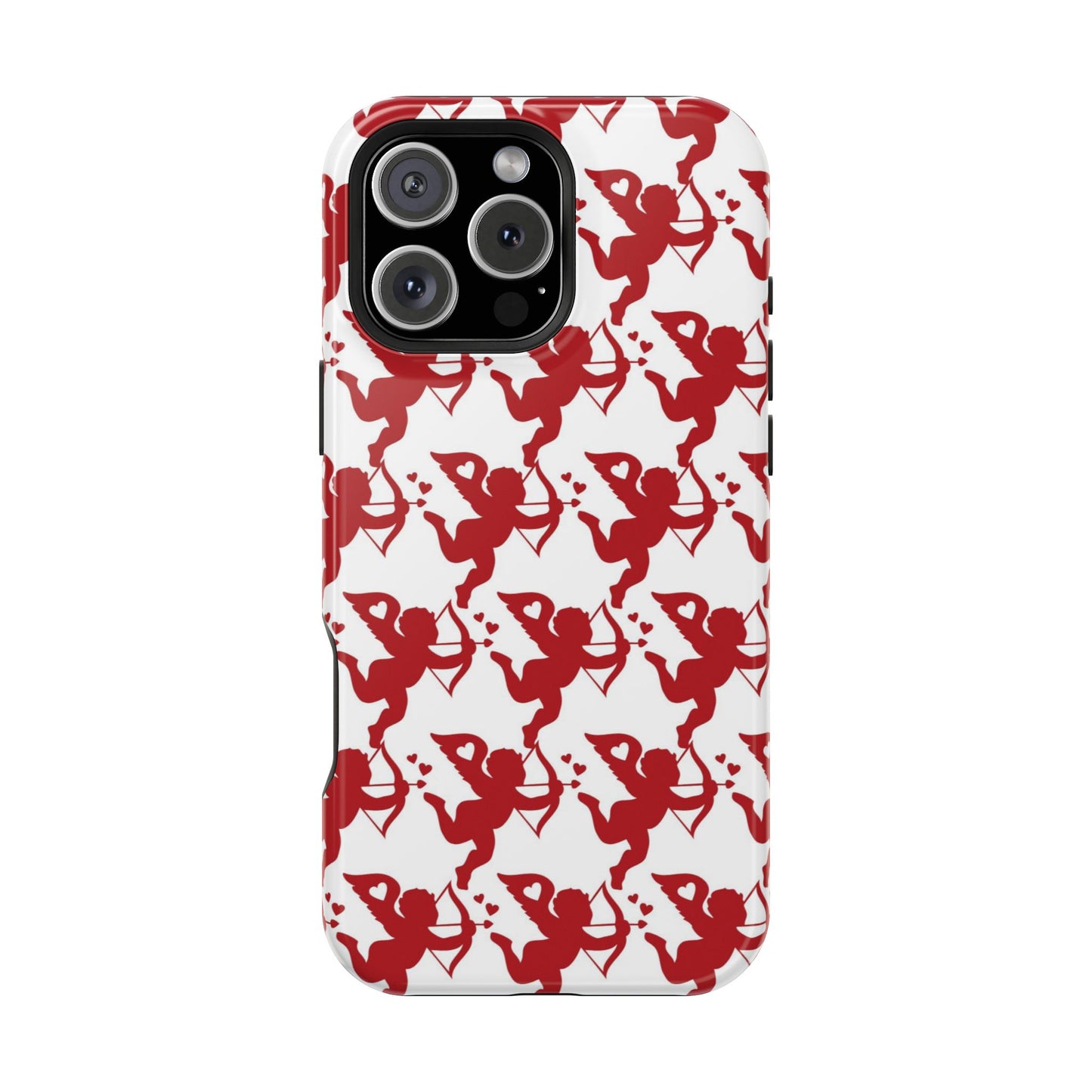 Red Cupid Love Pattern MagSafe Case