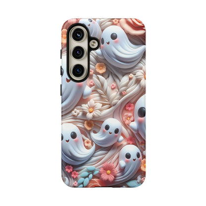 Clay Ghosts Phone Case - Whimsical Floral Protection