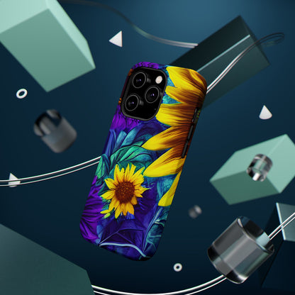 Purple & Gold Sunflower Dream - MagSafe iPhone Series Case