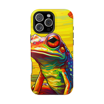 Vibrant Rainbow Frog Design – MagSafe iPhone Case