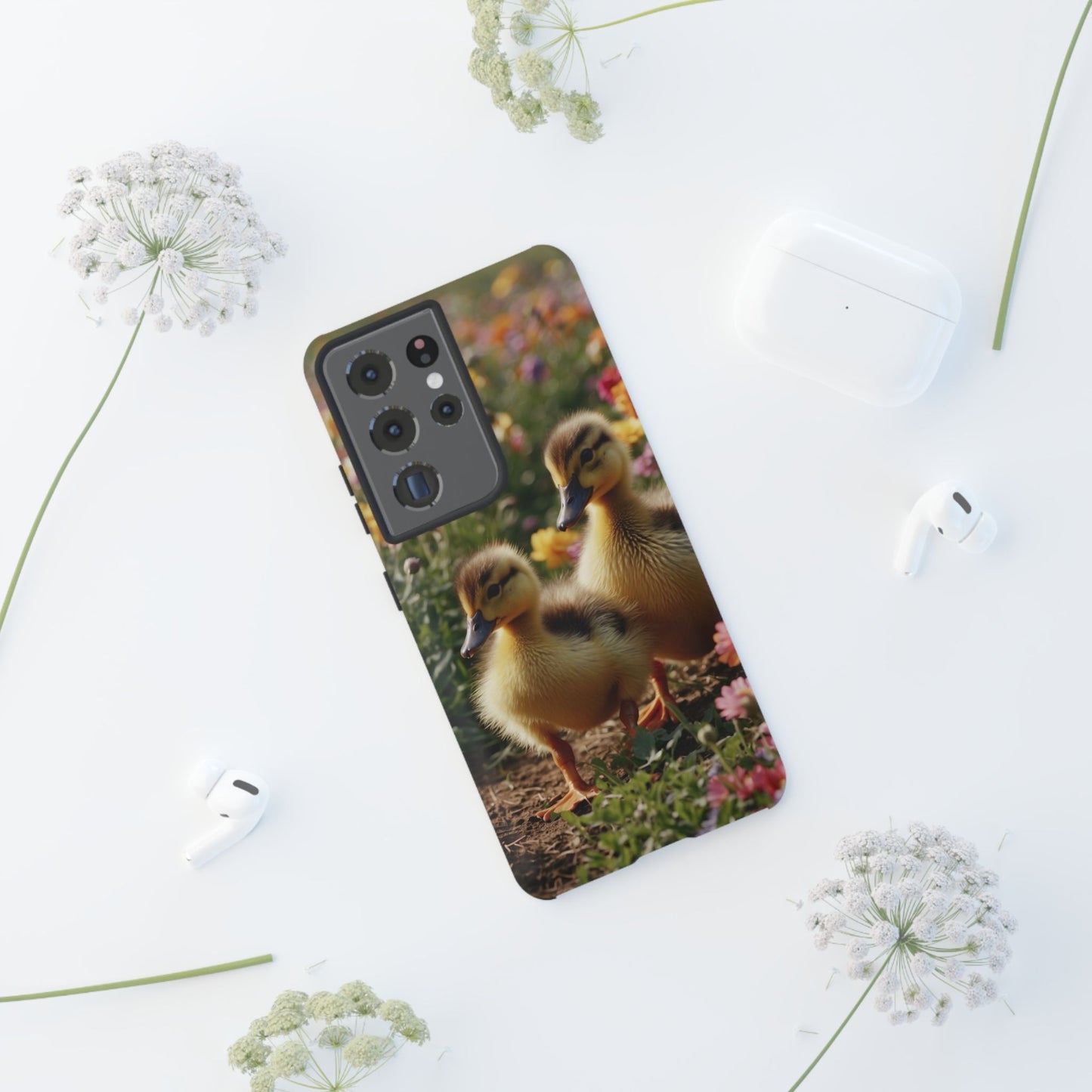 Charming Ducklings in Floral Garden - Samsung Galaxy Case