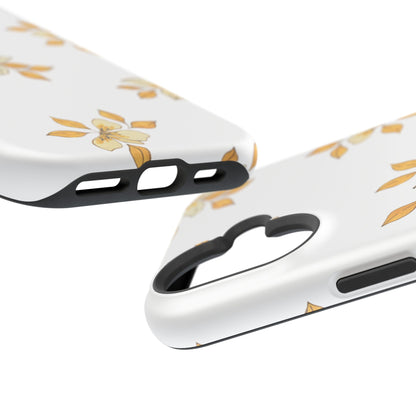 Delicate Yellow Blossom MagSafe iPhone Case – Minimalist Floral Design with Matte Finish