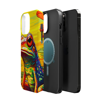 Vibrant Rainbow Frog Design – MagSafe iPhone Case