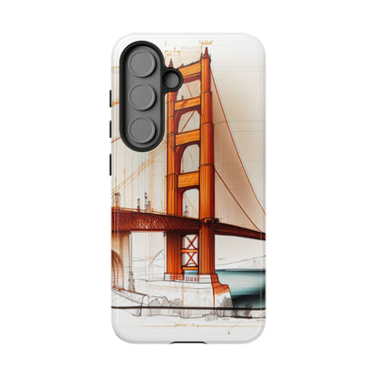Golden Gate Bridge Samsung Galaxy Case - Architectural Sketch Design