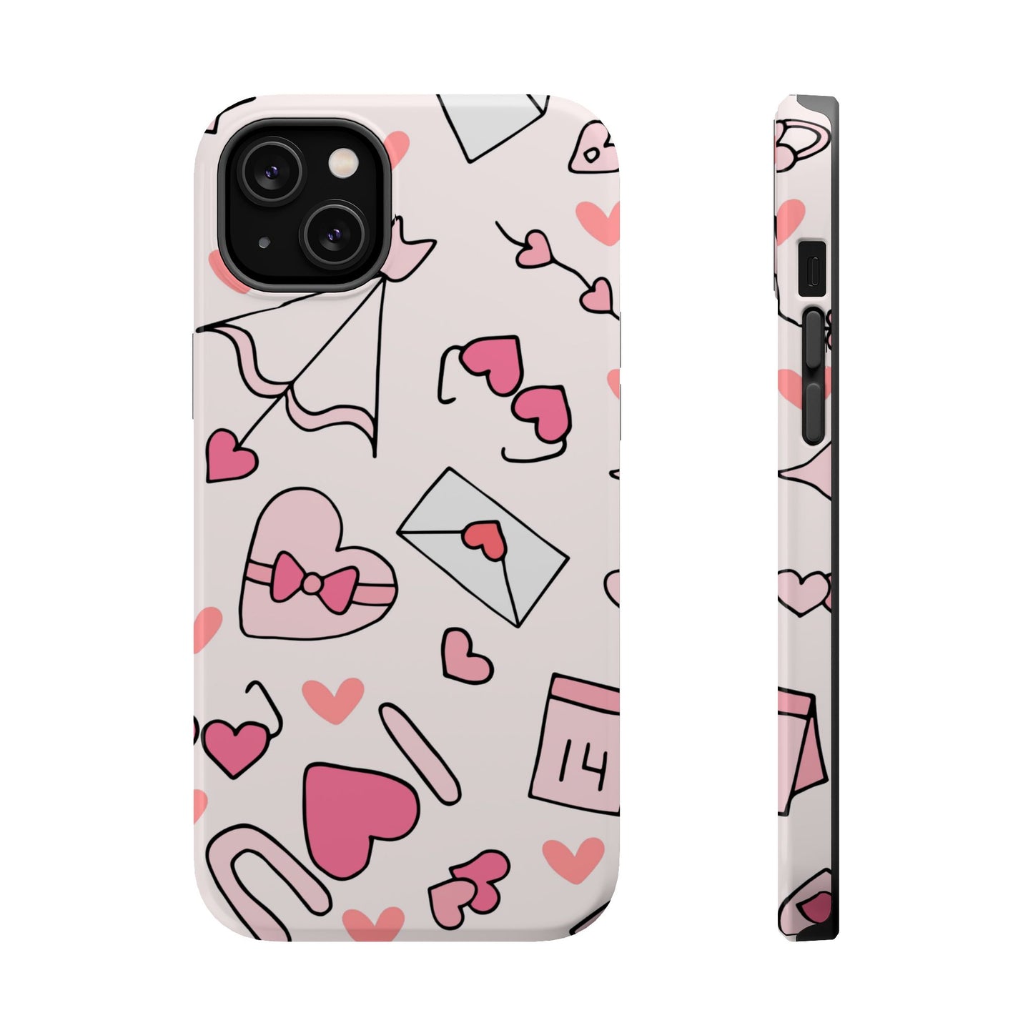 Valentine's Day Scribbles MagSafe iPhone Case