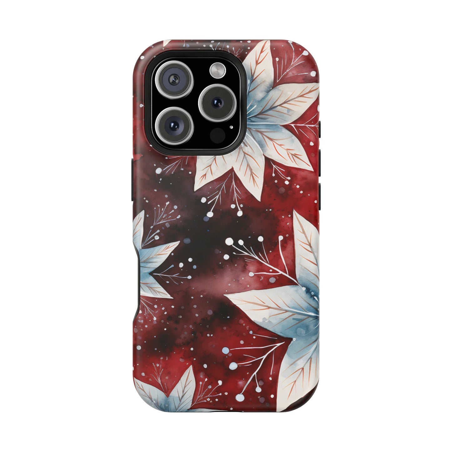 Winter Bloom Poinsettia – MagSafe iPhone Case