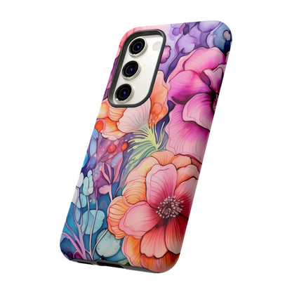 Bright Watercolor Floral Splash iPhone Series Case – Bold Artistic Design