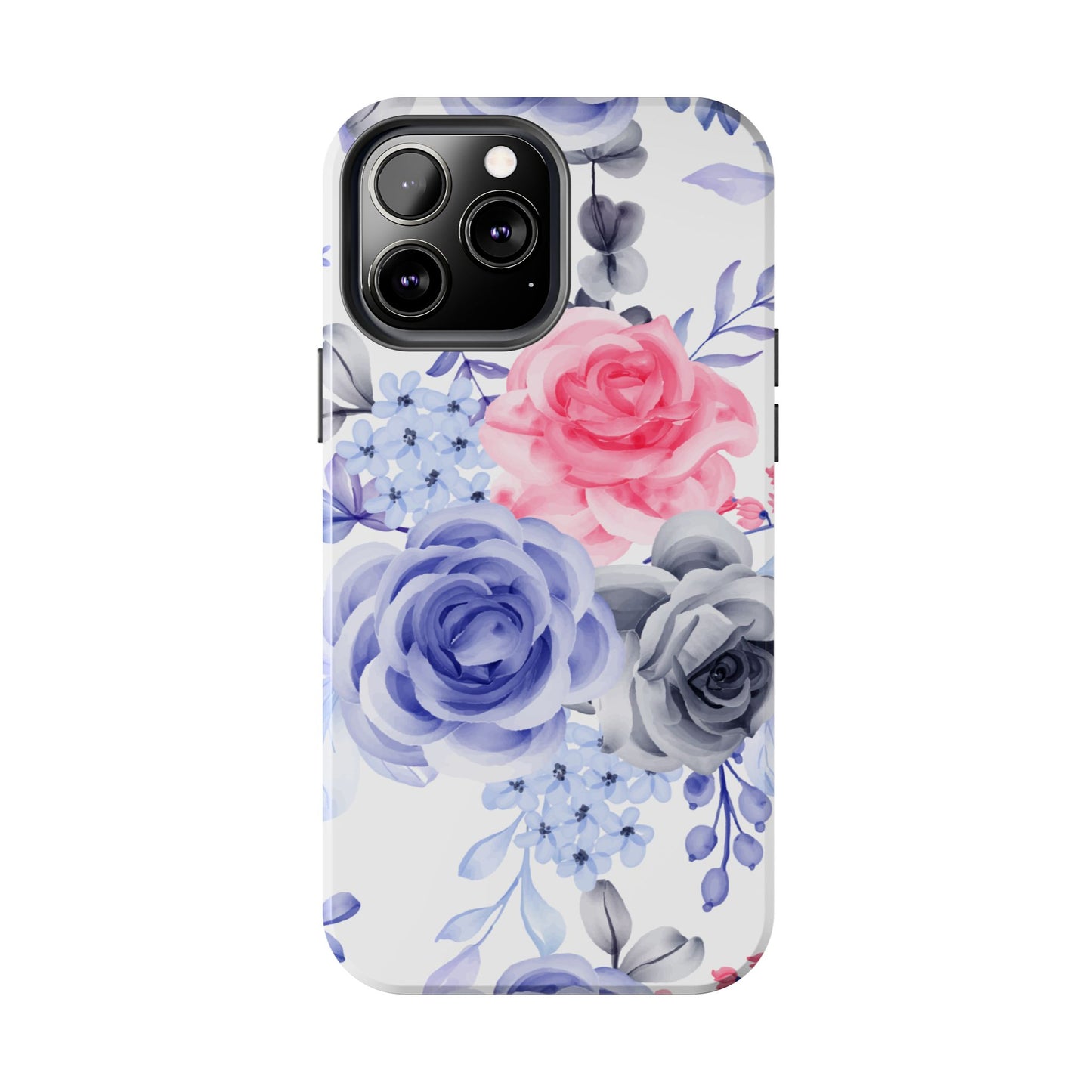 Elegant Blue Floral Watercolor Design – iPhone Case