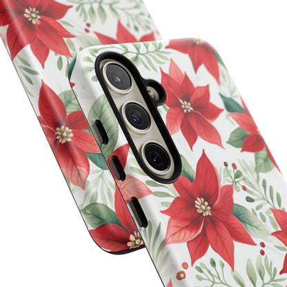 Festive Poinsettia Holiday Pattern – Samsung Galaxy Series Case