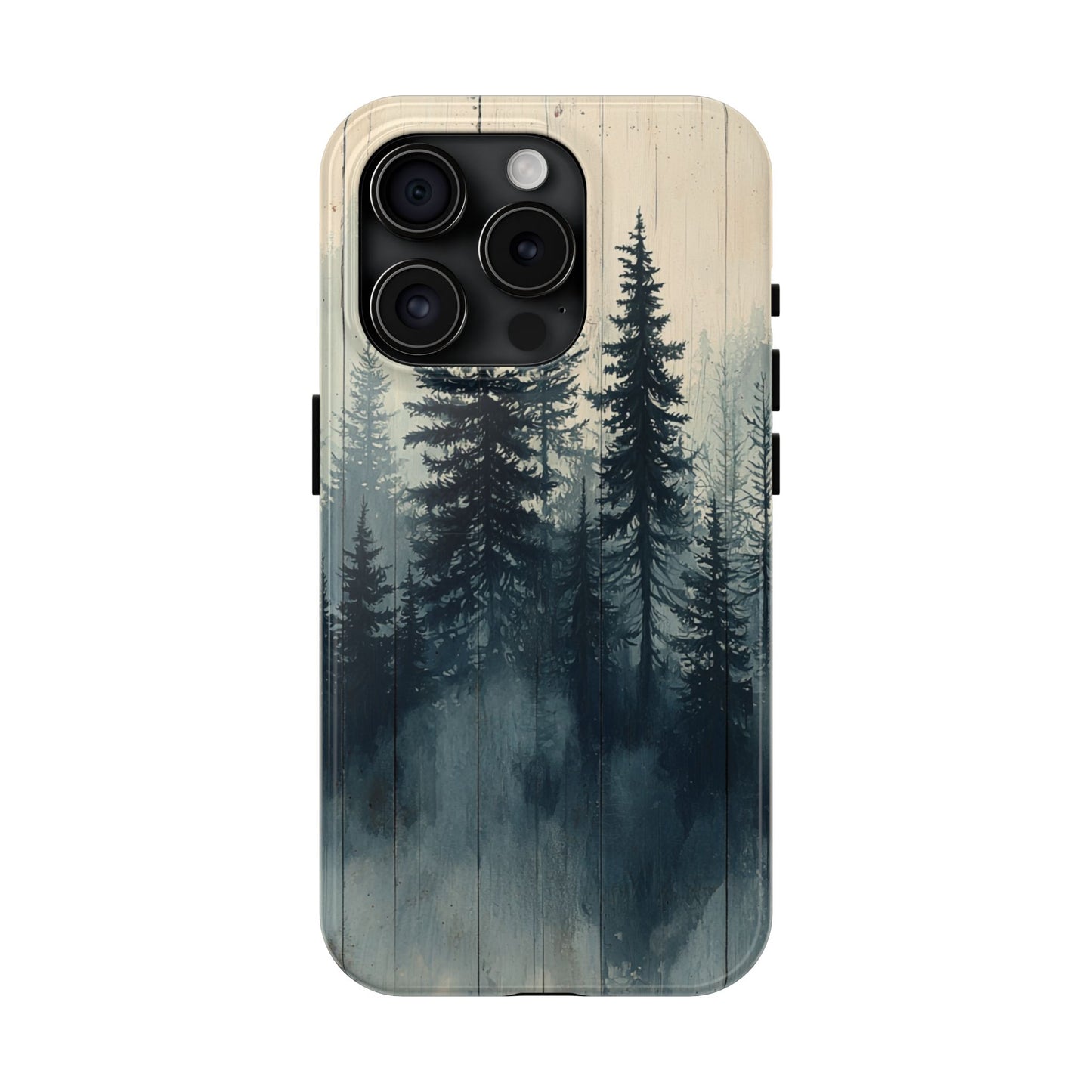 Misty Forest Wood iPhone Case - Nature-Inspired Protective Cover