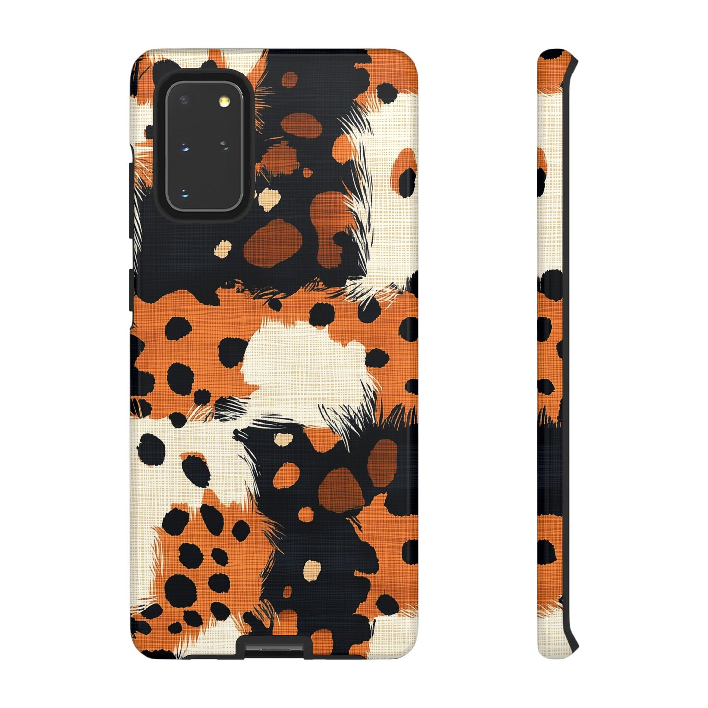 Cheetah Plaid Samsung Case – Brown & Black Pattern