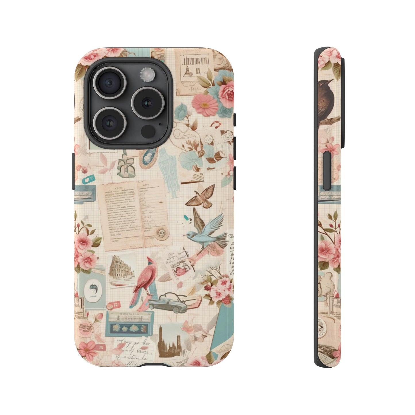 Vintage Collage iPhone Case - Retro Nostalgic Protective Cover