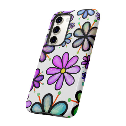 Whimsical Lavender Floral Samsung Galaxy Case – Ultra-Slim, High-Gloss Finish