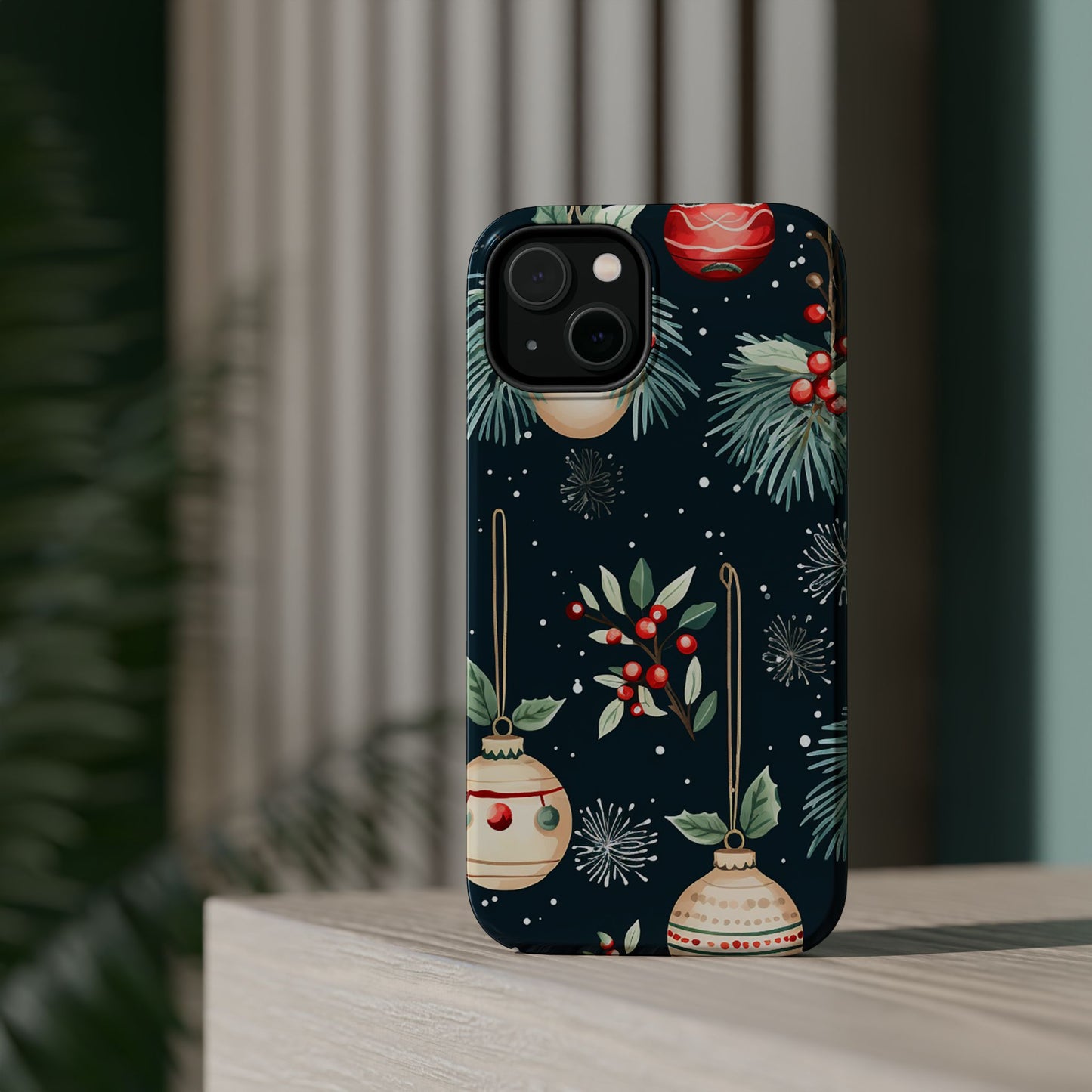 Elegant Christmas Ornaments and Pine - MagSafe iPhone Series Case