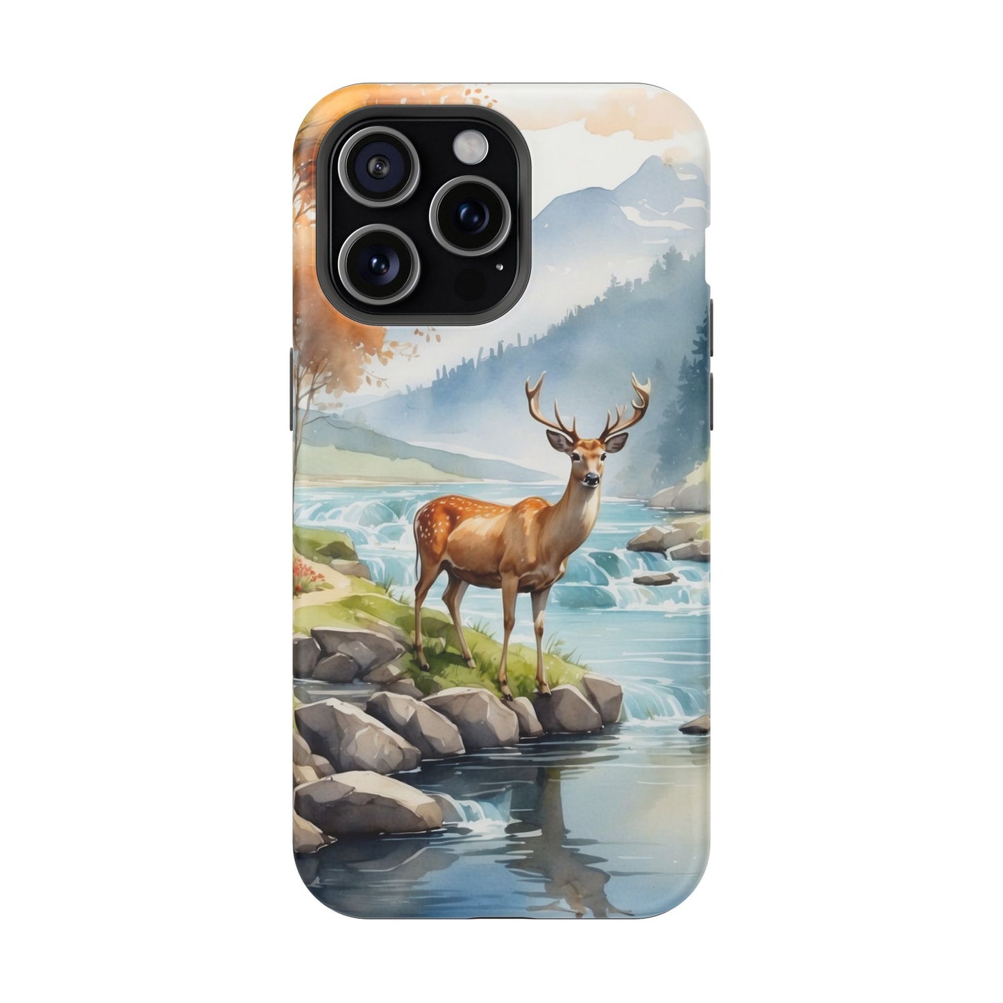 MagSafe-Compatible iPhone Case – Serene Valley Stag