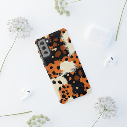 Cheetah Plaid Samsung Case – Brown & Black Pattern