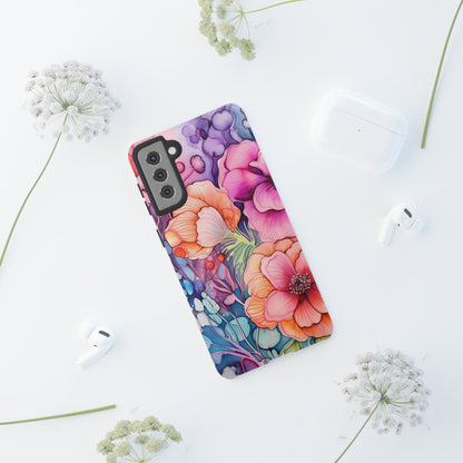 Bright Watercolor Floral Splash iPhone Series Case – Bold Artistic Design