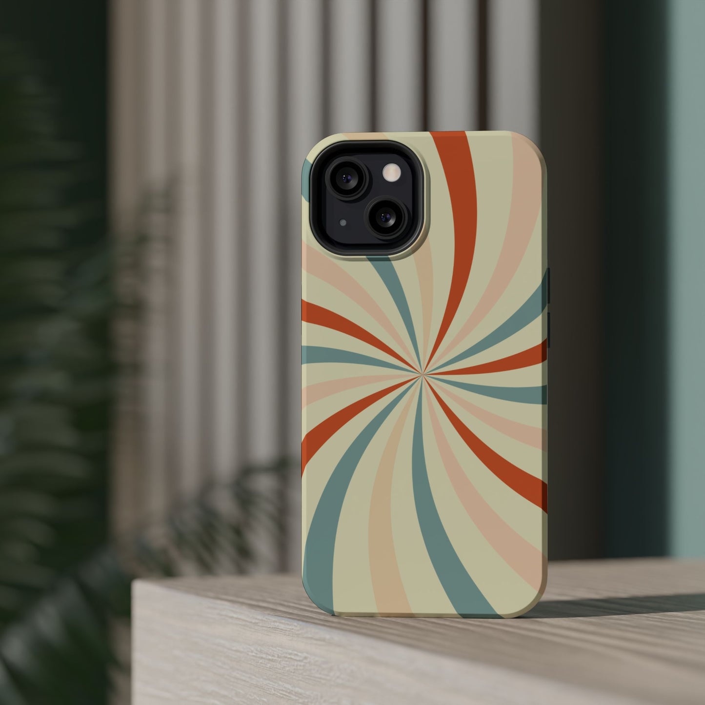 Retro Swirl MagSafe iPhone Case – Durable, Vintage-Inspired Design with Dual-Layer Protection